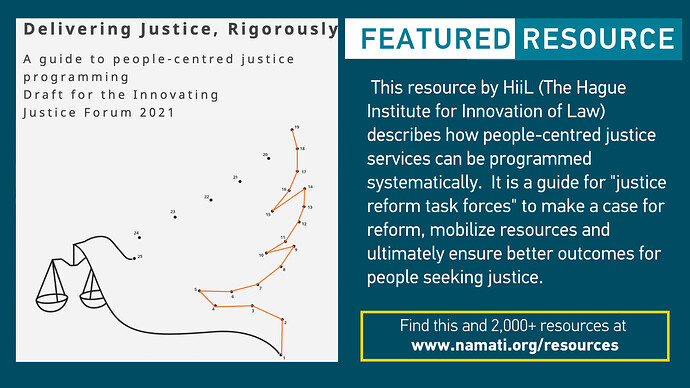 Delivering Justice, Rigorously - HiiL # 1